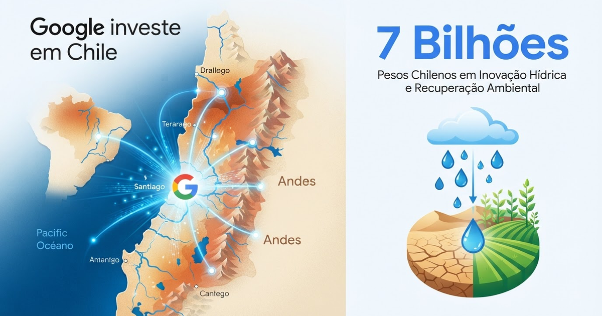 Google investe em Chile para salvar 7 bi de litros de água