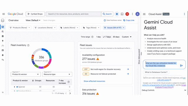 Gemini powered chat interface