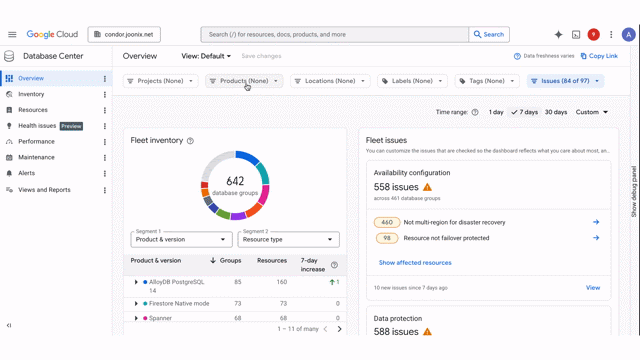 BigQuery integration with Database Center